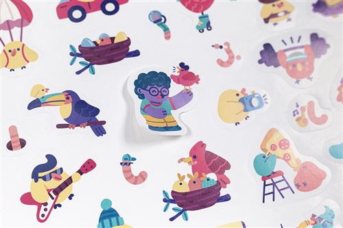 160 Stickers - Silly Birds - Image 4