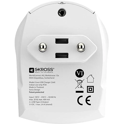 Adapatador Tomada Skross Europe 2 USB - Branco - Image 4