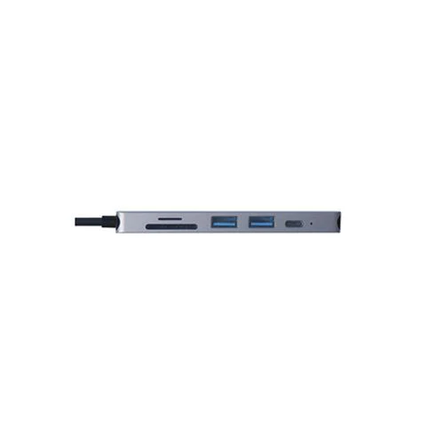 Adaptador Accsup Hub USB-C 6 em 1- Cinzento - Image 3