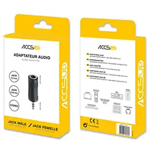 Adaptador Accsup Jack3.5mm para Jack6.35mm  - Preto - Image 2