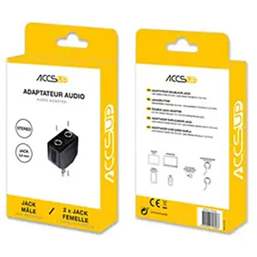Adaptador com Saída Dupla Accsup Jack 3.5mm - Preto - Image 2