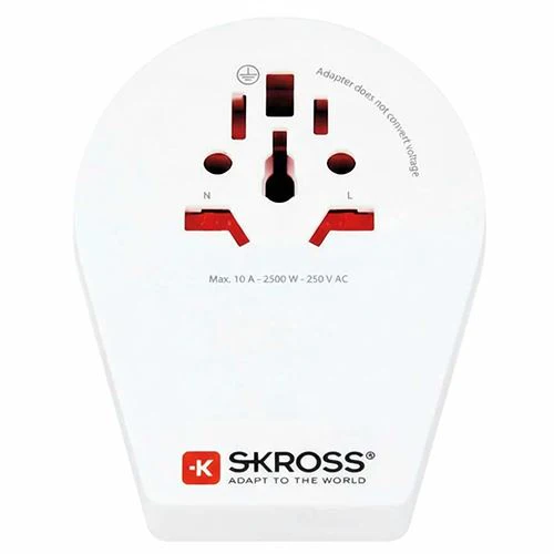 Adaptador de Viagem Skross Mundo para Suiça | Itália | Brasil - Branco - Image 2