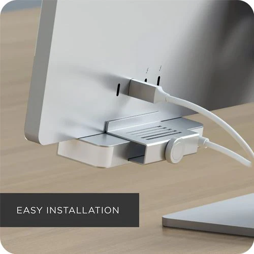Adaptador HUB Satechi Satechi ST-UCICHS USB-C Clamp 6 em 1  para iMac 24" 2021 a 2024 - Prateado - Image 3