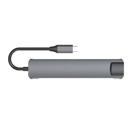 Adaptador HUB USB-C Accsup 7 em 1 100W - Cinzento - Image 4