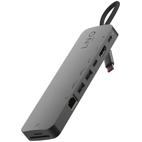 Adaptador HUB USB-C LINQ LQ48020 Pro Studio 9 em 1 - Slot M2 SSD | USB-C | USB | HDMI 4K | MicroSD | SD | Ethernet - Image 2