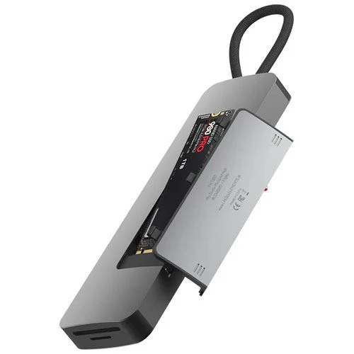 Adaptador HUB USB-C LINQ LQ48020 Pro Studio 9 em 1 - Slot M2 SSD | USB-C | USB | HDMI 4K | MicroSD | SD | Ethernet - Image 3