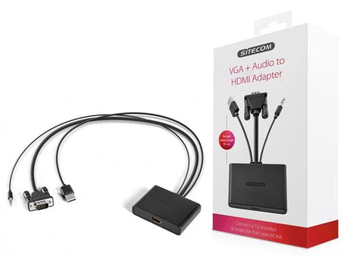 Adaptador Sitecom CN-352 VGA HDMI + USB 2.0 + 3.5 mm Preto - Image 5