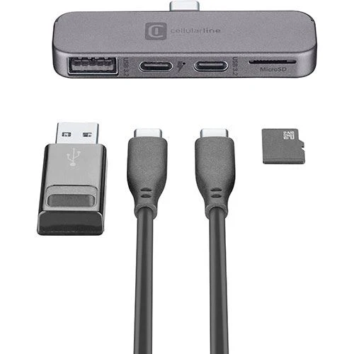 Adaptador USB-C Cellularline Hub - Image 2