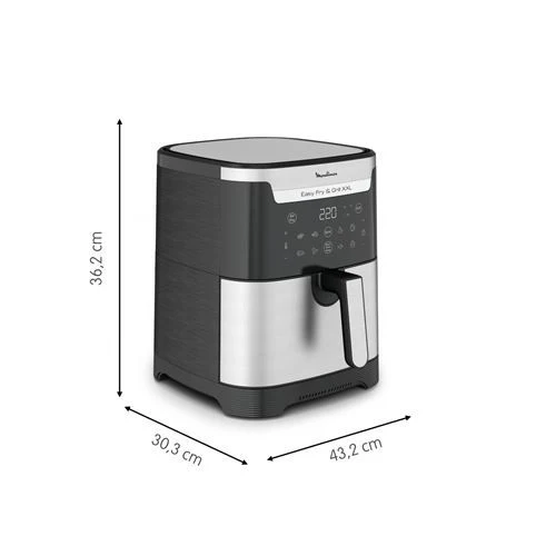 Air Fryer Moulinex 6,5L - Inox - Outlet - Grade A - Image 9