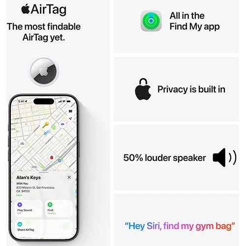 AirTag Apple (2ª Geração) - Branco - 4 Unidades - Image 8