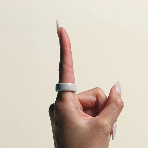 Anel Inteligente Oura Ring 4 Ceramic - Cloud - Tamanho 10 - Image 10