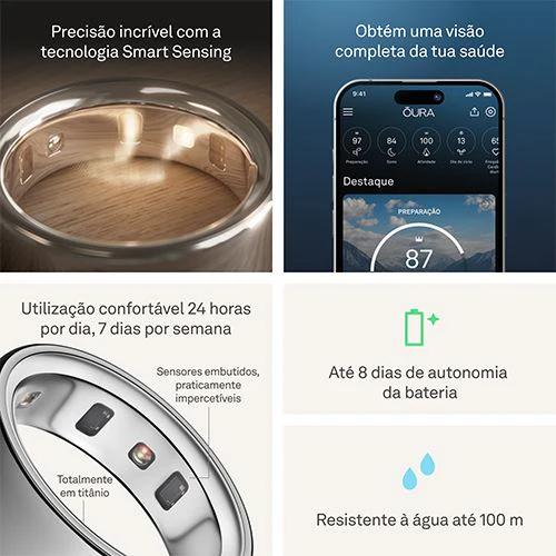 Anel Inteligente Oura Ring4 - Silver - Tamanho 14 - Image 7