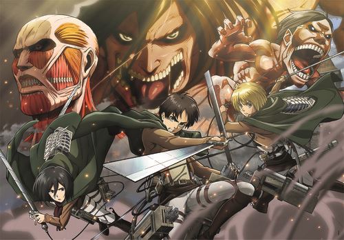 Puzzle Collection Anime Attack On Titans 500 Cube - Clementoni - Image 2