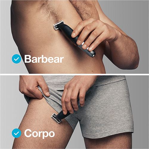 Aparador De Barba Elétrico Braun Series XT5 5100 - Preto / Cinzento Metalizado - Image 4
