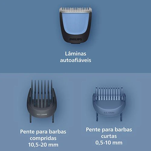 Aparador de Barba Philips BT3665/15 3000 Series - Azul - Image 4
