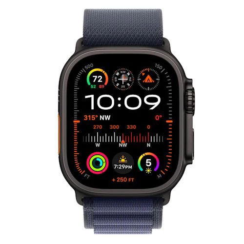 Bracelete Loop Alpine Apple para Apple Watch Ultra 49mm L - Azul Navy/Titânio Preto - Image 3