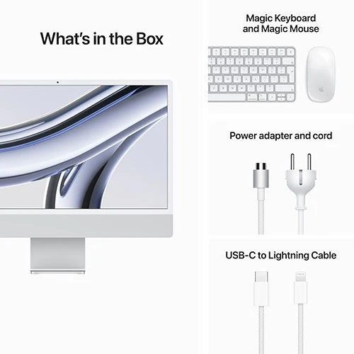 iMac | 24'' | 2023 | M3 | 256GB SSD | GPU 8-core - Prateado - Image 9