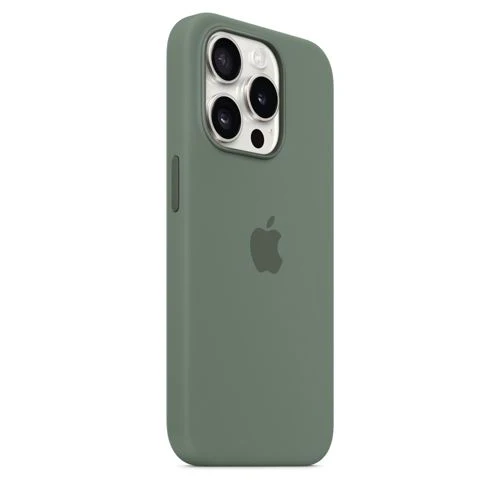 Capa Silicone Apple com MagSafe para iPhone 15 Pro - Verde Cipreste - Image 2
