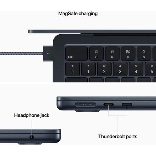MacBook Air 13'' | 2022 | M2 | 8GB | 256GB SSD | GPU 8-core | Meia-Noite - Image 6