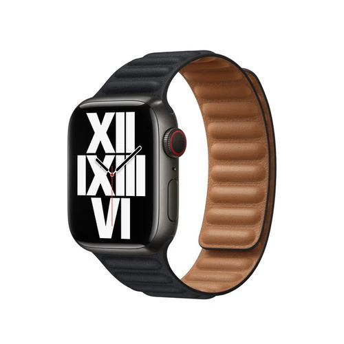Bracelete de Elos em Pele Apple Watch 41mm S/M- Meia Noite - Image 2