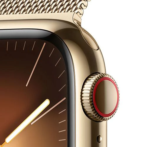Apple Watch Series 9 GPS 41mm - Cellular - Aço Inoxidável Dourado | Bracelete Milanese Dourado - Image 5