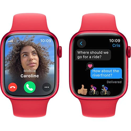 Apple Watch Series 9 GPS 45mm - Cellular - Alumínio (Product) Red | Bracelete Desportiva (Product) Red - M/L - Image 3