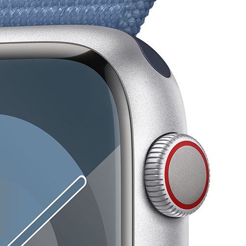 Apple Watch Series 9 GPS 45mm - Cellular - Alumínio Prateado | Bracelete Loop Azul - Image 3