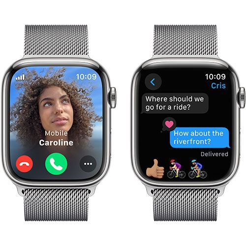 Apple Watch Series 9 GPS 45mm - Cellular - Aço Inoxidável Prateado | Bracelete Milanese Loop Prateado - Image 3