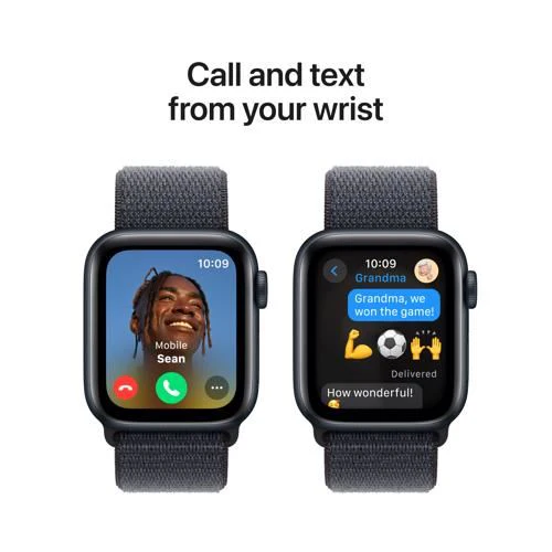Apple Watch SE 2024 GPS 40mm - Alumínio Meia-noite | Bracelete Loop Tinto - Image 4