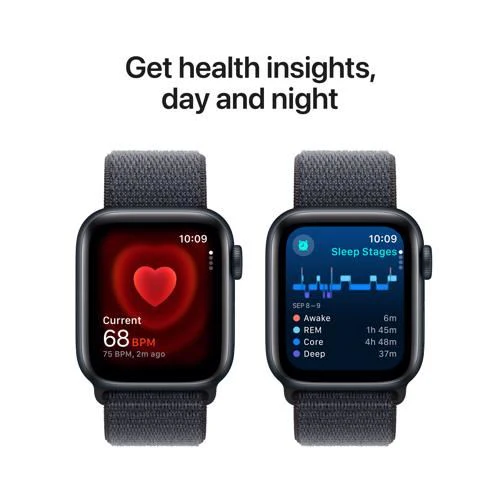 Apple Watch SE 2024 GPS 40mm - Alumínio Meia-noite | Bracelete Loop Tinto - Image 5