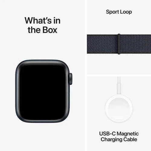 Apple Watch SE 2024 GPS 40mm - Alumínio Meia-noite | Bracelete Loop Tinto - Image 7