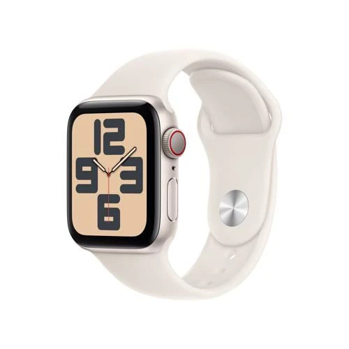 Apple Watch SE 2024 GPS 40mm - Cellular - Alumínio Luz das estrelas | Bracelete Desportiva Luz das estrelas - M/L