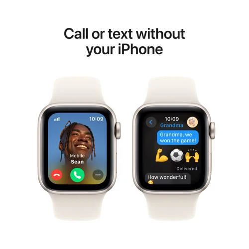 Apple Watch SE 2024 GPS 40mm - Cellular - Alumínio Luz das estrelas | Bracelete Desportiva Luz das estrelas - M/L - Image 4