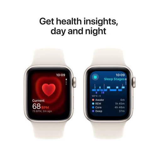 Apple Watch SE 2024 GPS 40mm - Cellular - Alumínio Luz das estrelas | Bracelete Desportiva Luz das estrelas - M/L - Image 5