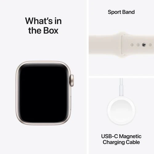 Apple Watch SE 2024 GPS 40mm - Cellular - Alumínio Luz das estrelas | Bracelete Desportiva Luz das estrelas - M/L - Image 7
