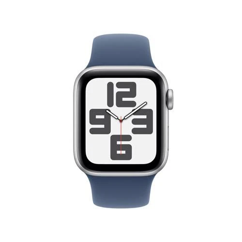 Apple Watch SE 2024 GPS 40mm - Cellular - Alumínio Prateado | Bracelete Desportiva Azul denim - M/L - Image 2