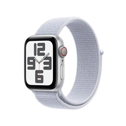 Apple Watch SE 2024 GPS 40mm - Cellular - Alumínio Prateado | Bracelete Loop Nuvem azul