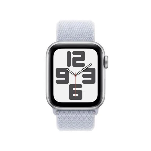 Apple Watch SE 2024 GPS 40mm - Cellular - Alumínio Prateado | Bracelete Loop Nuvem azul - Image 2