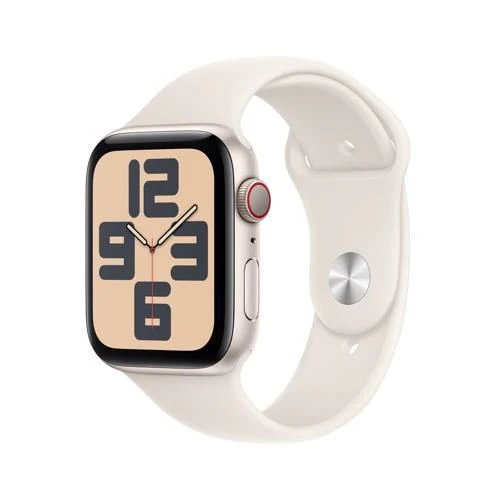 Apple Watch SE 2024 GPS 44mm - Cellular - Alumínio Luz das estrelas | Bracelete Desportiva Luz das estrelas - M/L