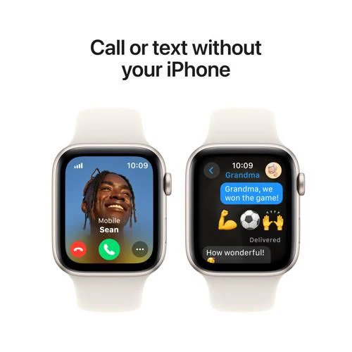 Apple Watch SE 2024 GPS 44mm - Cellular - Alumínio Luz das estrelas | Bracelete Desportiva Luz das estrelas - M/L - Image 4