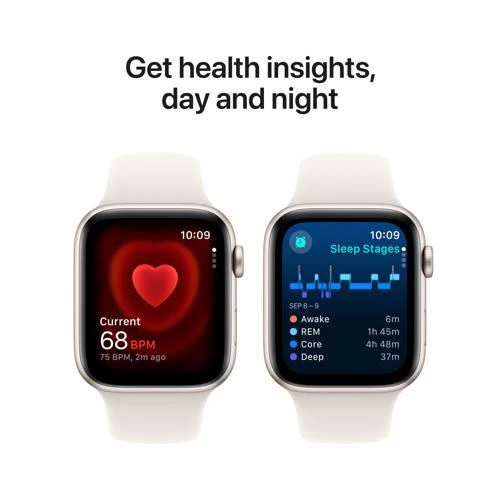 Apple Watch SE 2024 GPS 44mm - Cellular - Alumínio Luz das estrelas | Bracelete Desportiva Luz das estrelas - S/M - Image 5