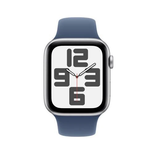 Apple Watch SE 2024 GPS 44mm - Cellular - Alumínio Prateado | Bracelete Desportiva Azul denim - S/M - Image 2