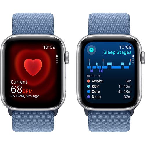 Apple Watch SE GPS 44mm - Cellular - Alumínio Prateado | Bracelete Loop Azul - Image 4
