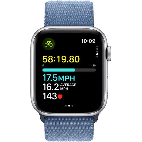 Apple Watch SE GPS 44mm - Cellular - Alumínio Prateado | Bracelete Loop Azul - Image 5