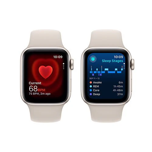 Apple Watch SE GPS 40mm - Cellular - Alumínio Luz das estrelas | Bracelete Desportiva Luz das estrelas - M/L - Image 4