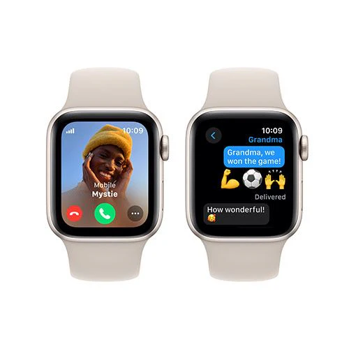 Apple Watch SE GPS 40mm - Cellular - Alumínio Luz das estrelas | Bracelete Desportiva Luz das estrelas - S/M - Image 3