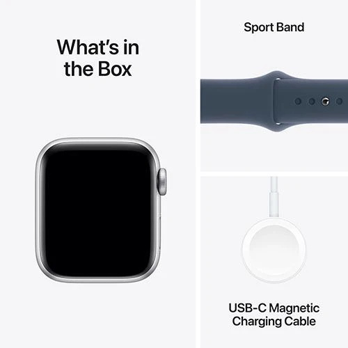 Apple Watch SE GPS 40mm - Alumínio Prateado | Bracelete Desportiva Azul trovoada - S/M - Image 6