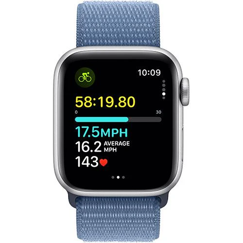 Apple Watch SE GPS 40mm - Alumínio Prateado | Bracelete Loop Azul - Image 5