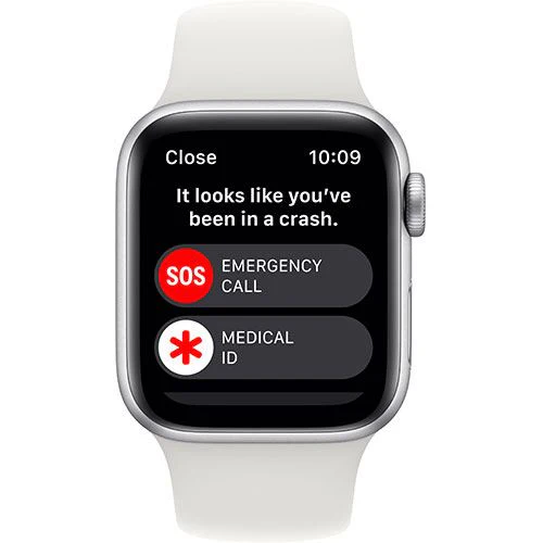 Apple Watch SE GPS 44mm - Alumínio Prateado | Bracelete Desportiva - Branco - Image 4
