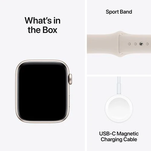 Apple Watch SE GPS 44mm - Cellular - Alumínio Luz das estrelas | Bracelete Desportiva Luz das estrelas - S/M - Image 6